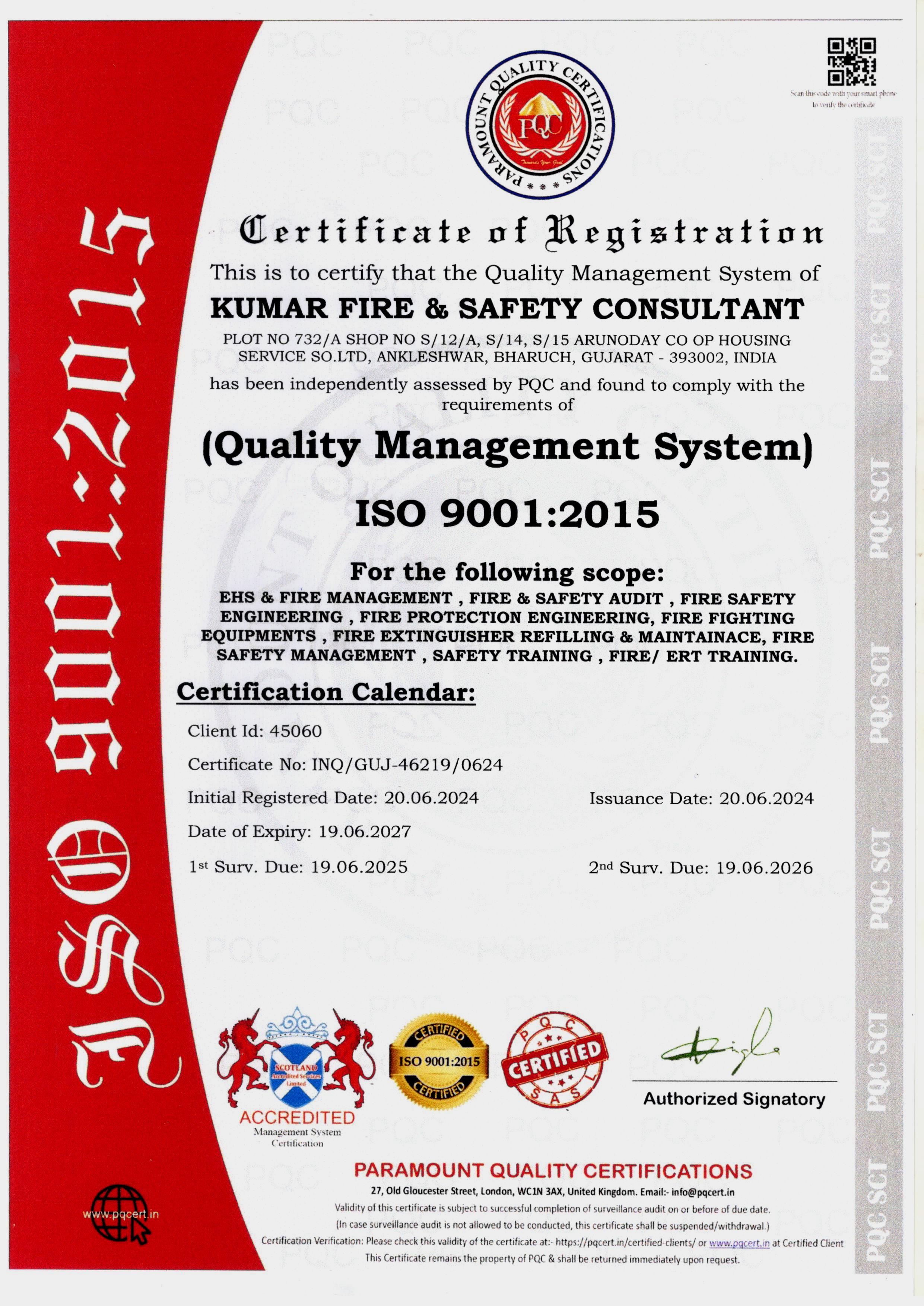 ISO Certificate ISO Certificate